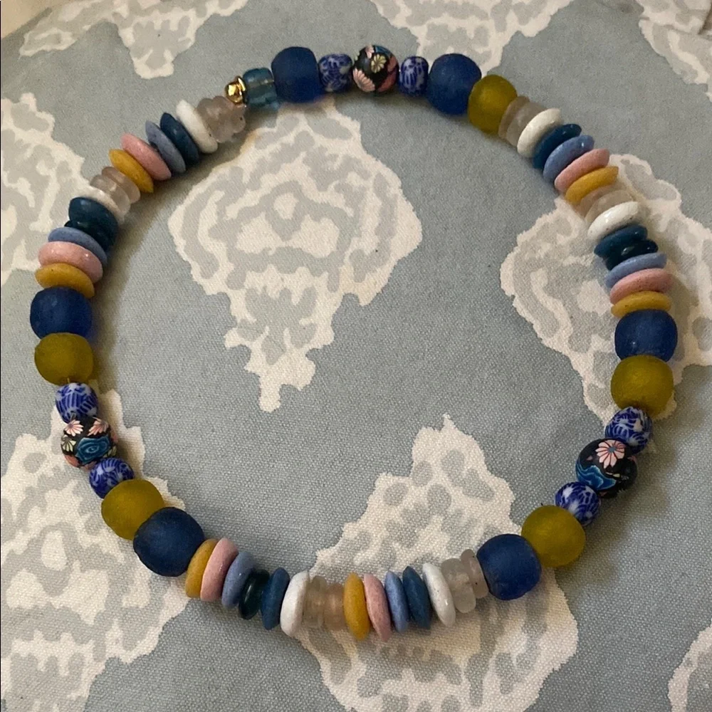 Colorful Beaded handmade choker necklace OS - Picture 2 of 6